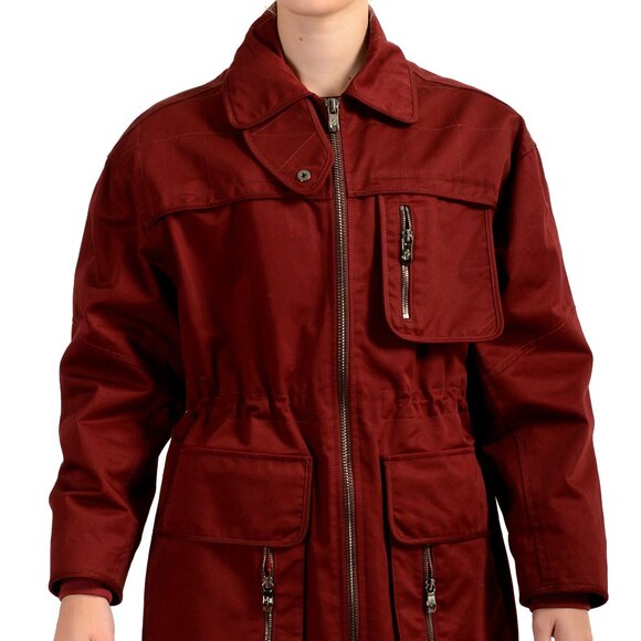 Scuderia Ferrari Women's Purple Full Zip Cotton Bomber Jacket US M IT 42